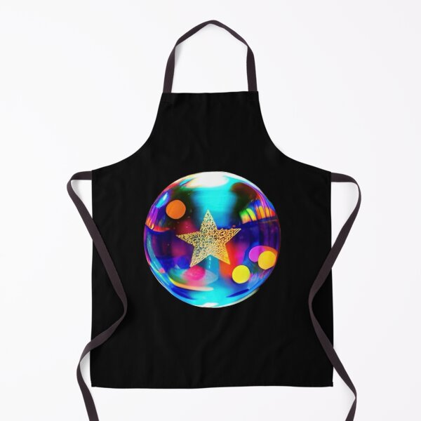 Item preview, Bubble Colorful Galaxy with Gold Star on Black designed and sold by UllaSformat.
