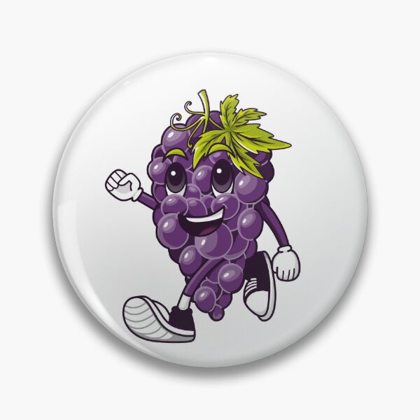 Item preview, Cute Grape Mascot Fruit Character designed and sold by AquaCreative.