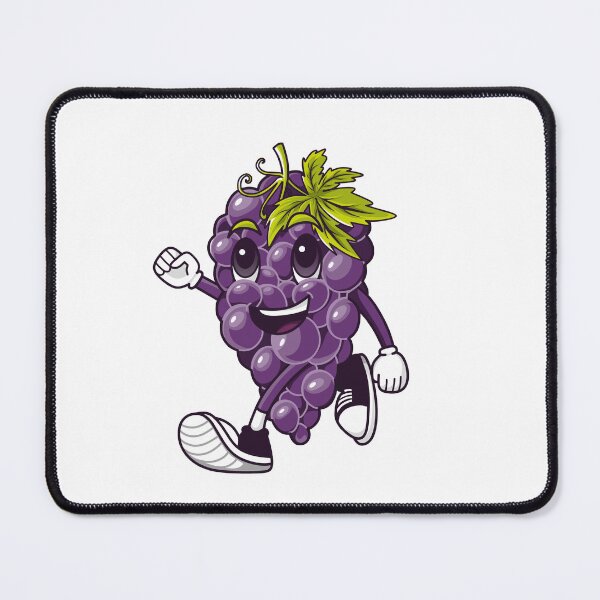 Item preview, Cute Grape Mascot Fruit Character designed and sold by AquaCreative.