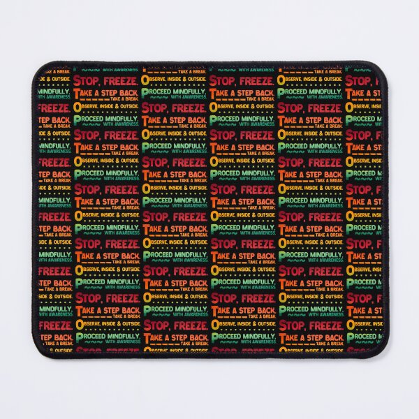 Item preview, Wise Mind. DBT Skill. STOP technique. Stay in Control. Take a break. Notice what is going on inside and outside you. Act with Awareness. You are worthy of care. Mental Health Matters. designed and sold by Orianah.
