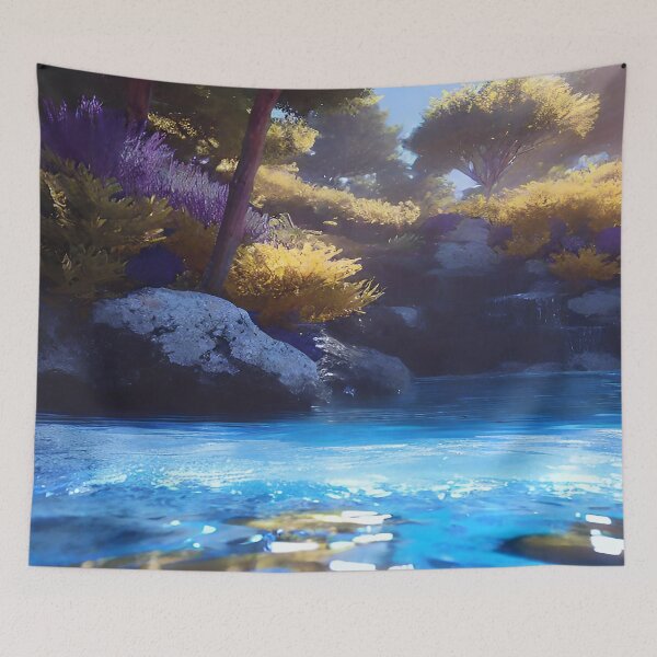 Item preview, Landscape Pond and Trees Beautiful Sunset designed and sold by deniselynnimage.