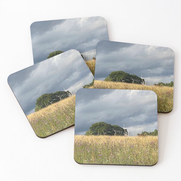 Item preview, View of Thistle flowers and dark blue clouds designed and sold by Paddyb17.