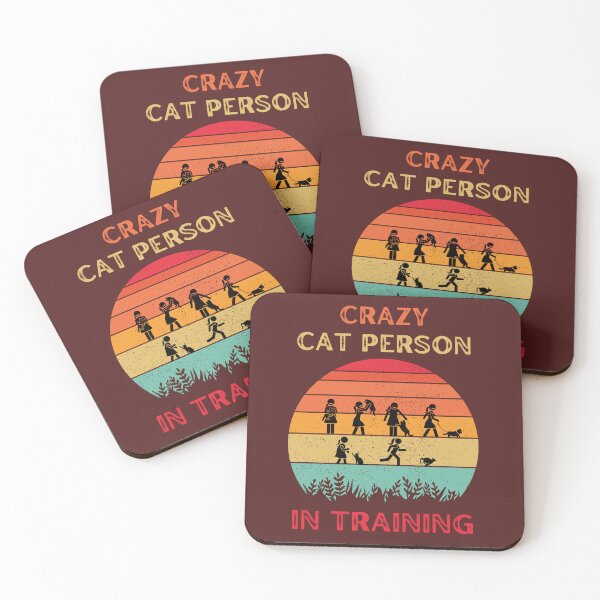 Item preview, Crazy Cat Person In Training Funny Slogan T-Shirt designed and sold by KumbayArt.