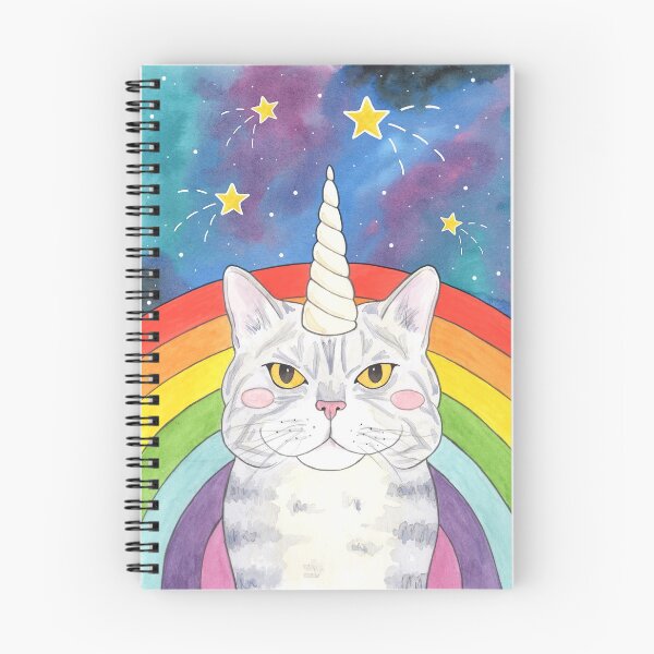 Item preview, Magical Caticorn / Cat Unicorn Rainbow Galaxy designed and sold by arosecast.