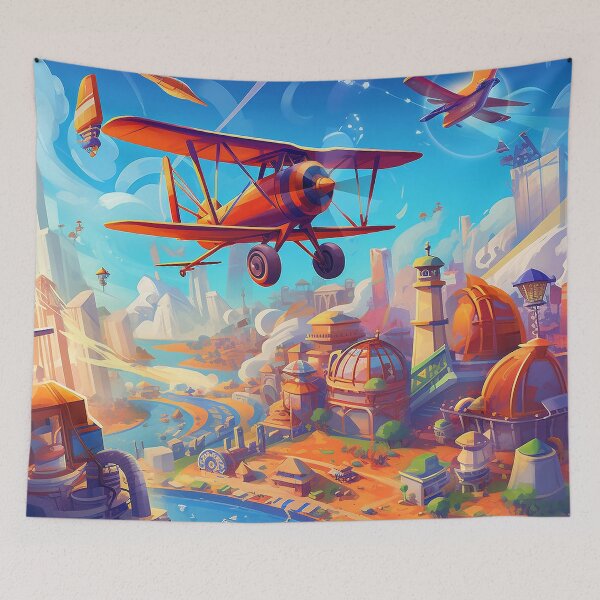 Item preview, Aviation Enthusiasts Poster Airplanes Flight Colorful  designed and sold by parakeet.