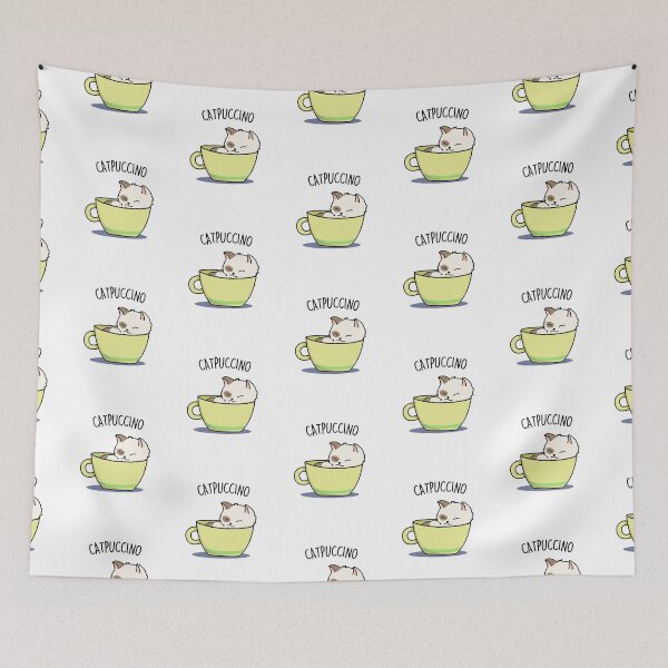 Item preview, Catpuccino Funny Cappuccino Cat Puns  designed and sold by punnybone.