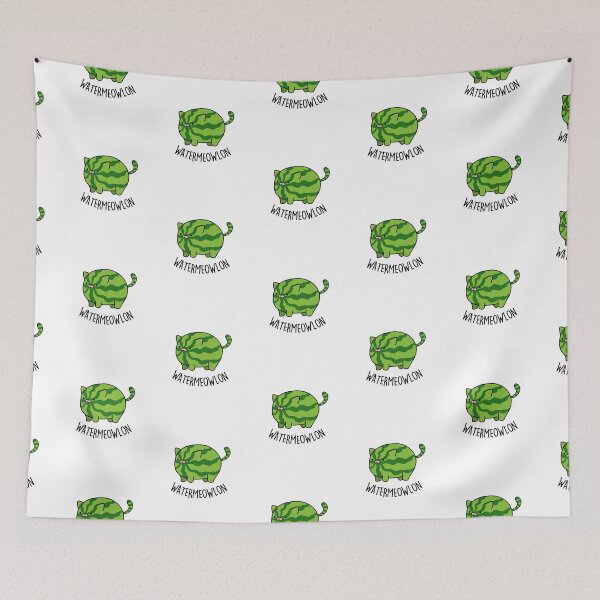Item preview, Water-meow-lon Funny Watermelon Puns  designed and sold by punnybone.
