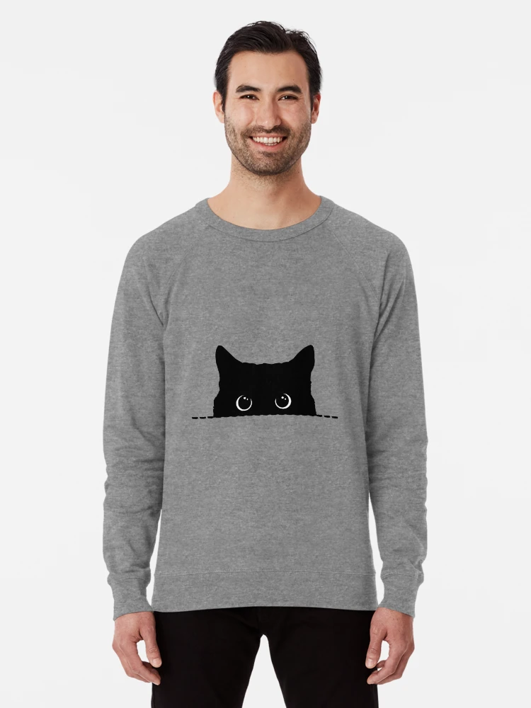 Peeking shop cat sweatshirt