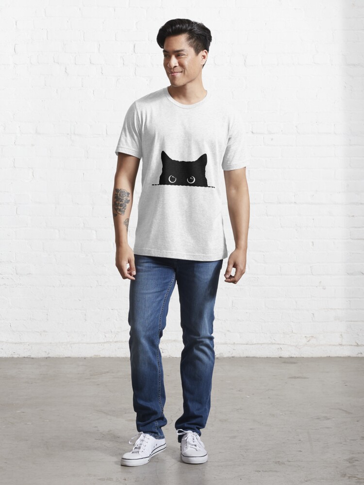 Discover Black Cat Peeking  Essential T-Shirt