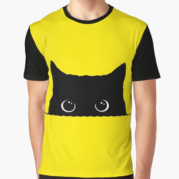 Artikel-Vorschau von Schwarze Katze späht, designt und verkauft von nameonshirt.