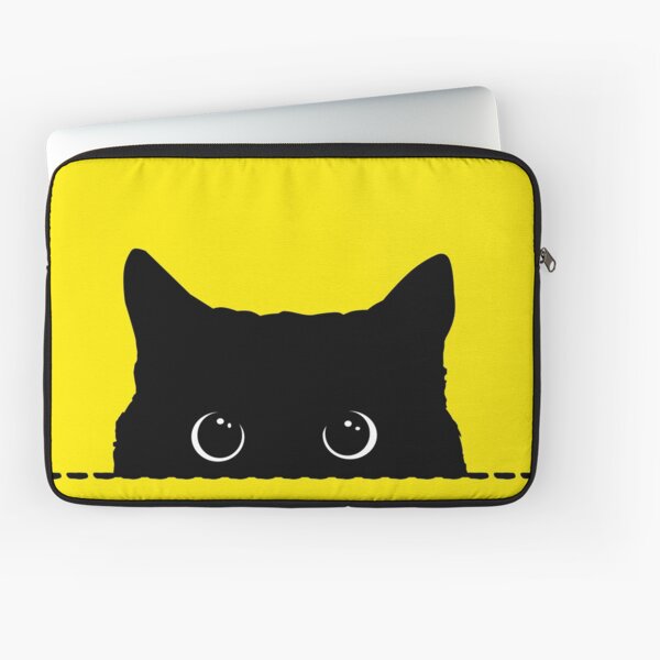 Aperçu de l'œuvre Chat noir jetant un coup d'oeil créée et vendue par nameonshirt.