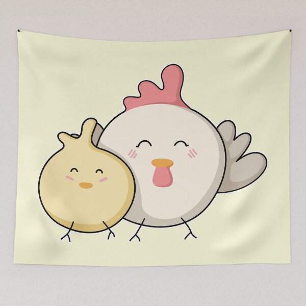 Item preview, Cute Kawaii Mother Hen and Chick designed and sold by Flaming Imp.