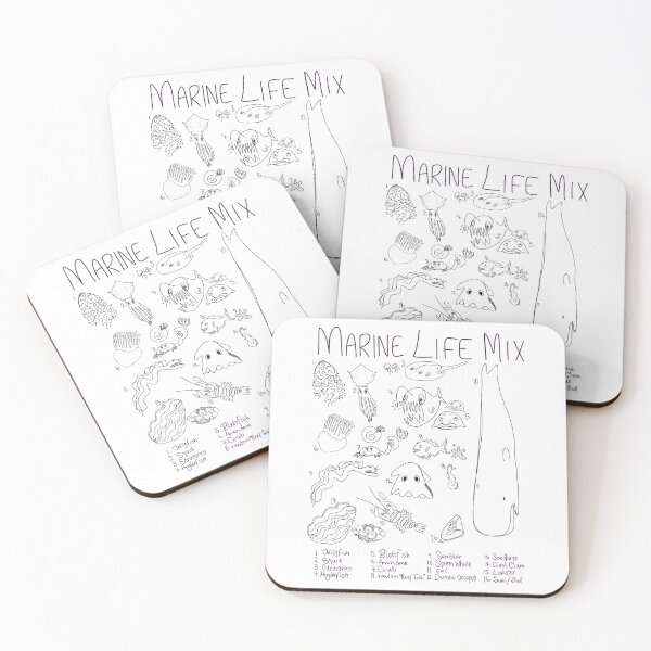 Item preview, MARINE LIFE MIX (outlines) designed and sold by Chy Coad.