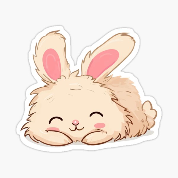 Sleeping Bunny Stickers for Sale
