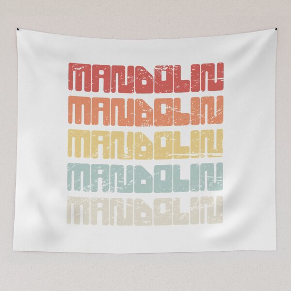 Item preview, MANDOLIN  Vintage 70s Text   designed and sold by ElfriedaDurga.