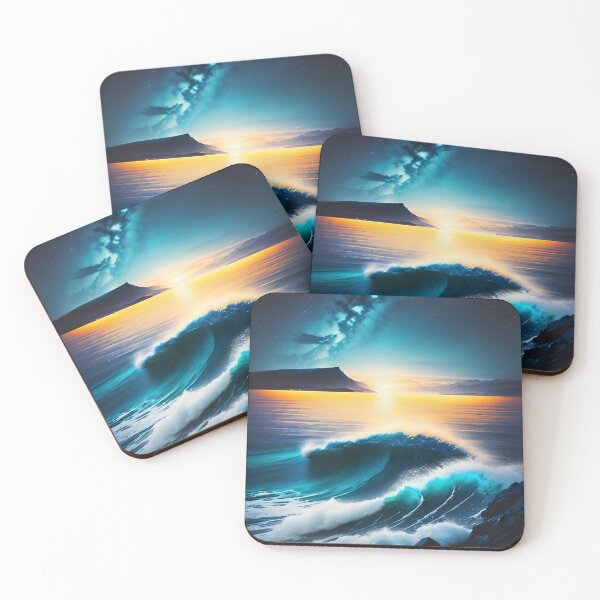 Item preview, Ocean Waves with Mountains in the Background designed and sold by deniselynnimage.