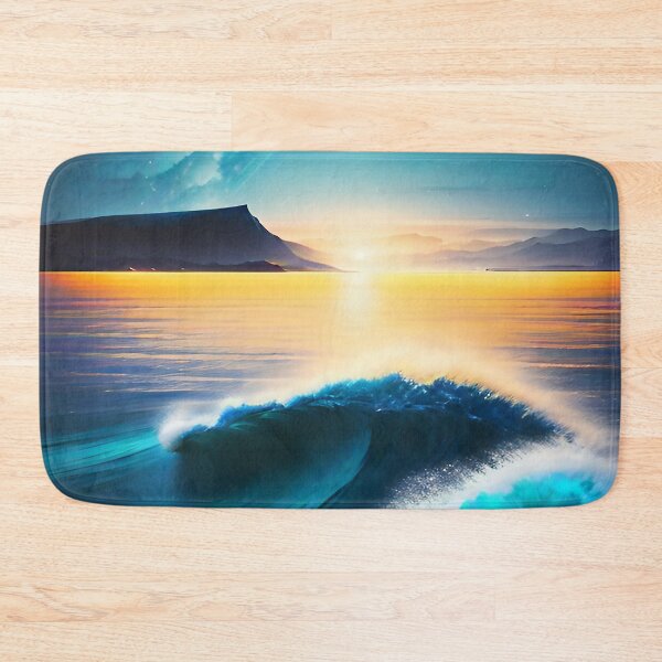 Item preview, Ocean Waves with Mountains in the Background designed and sold by deniselynnimage.