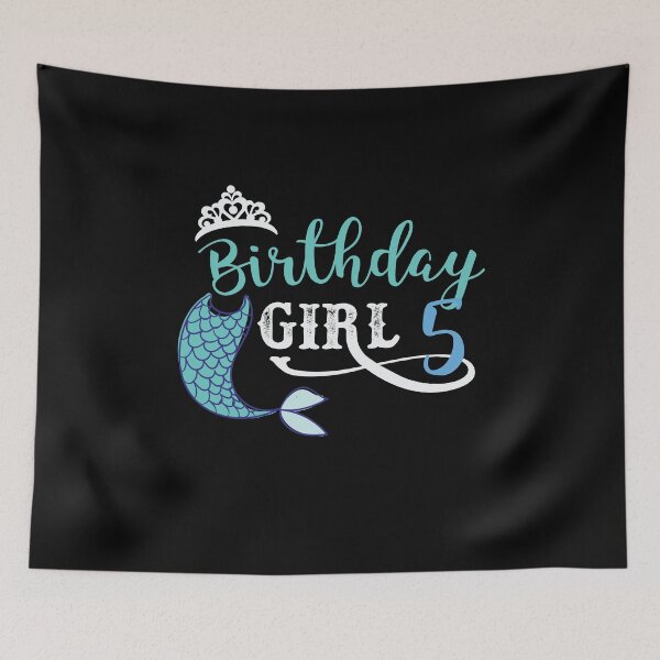 Item preview, Birthday Girl Mermaid Princess 5 Year Old  designed and sold by BUBLTEES.