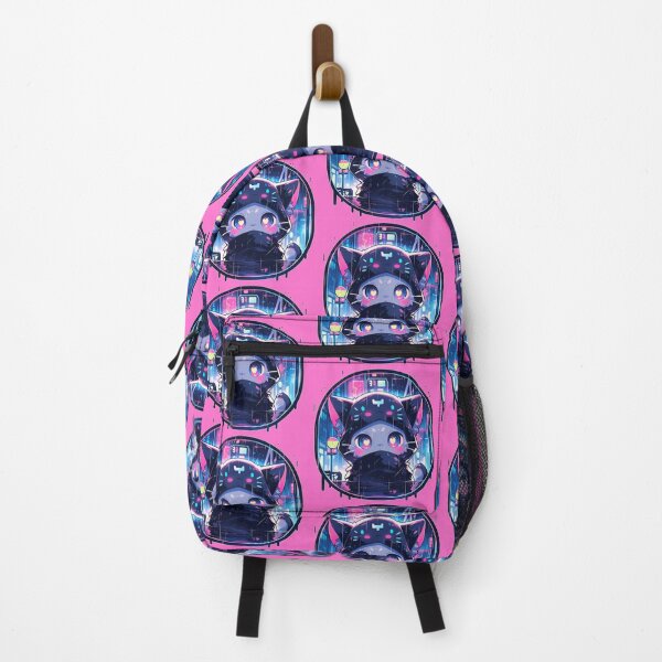 Item preview, City Kitty Cyberpunk in pink designed and sold by CastleCloud9.