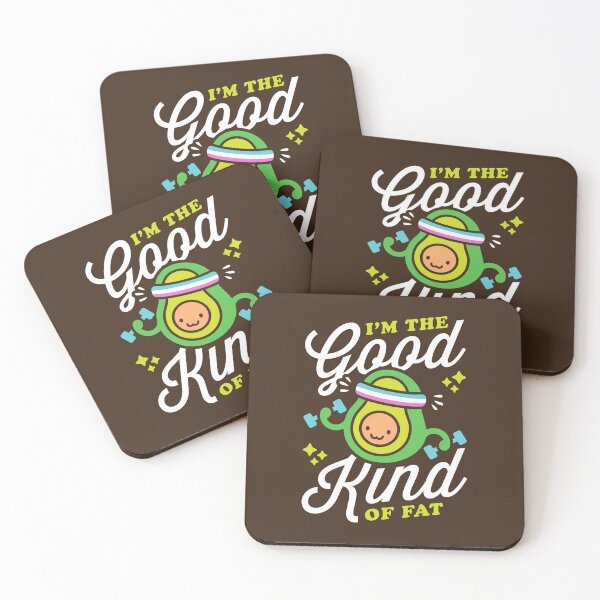 Item preview, I'm The Good Kind Of Fat (Retro Cartoon) Funny Avocado Pun designed and sold by Brogress Project.