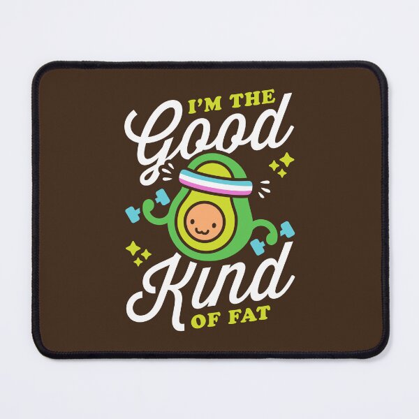 Item preview, I'm The Good Kind Of Fat (Retro Cartoon) Funny Avocado Pun designed and sold by Brogress Project.