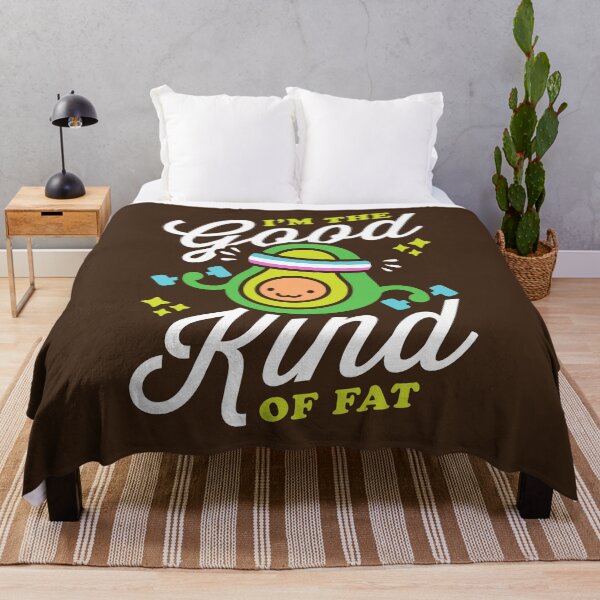Item preview, I'm The Good Kind Of Fat (Retro Cartoon) Funny Avocado Pun designed and sold by Brogress Project.
