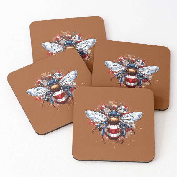 Item preview, American Flag Bee - Happy 4th of July 	 1	 designed and sold by rqwhpibt74.