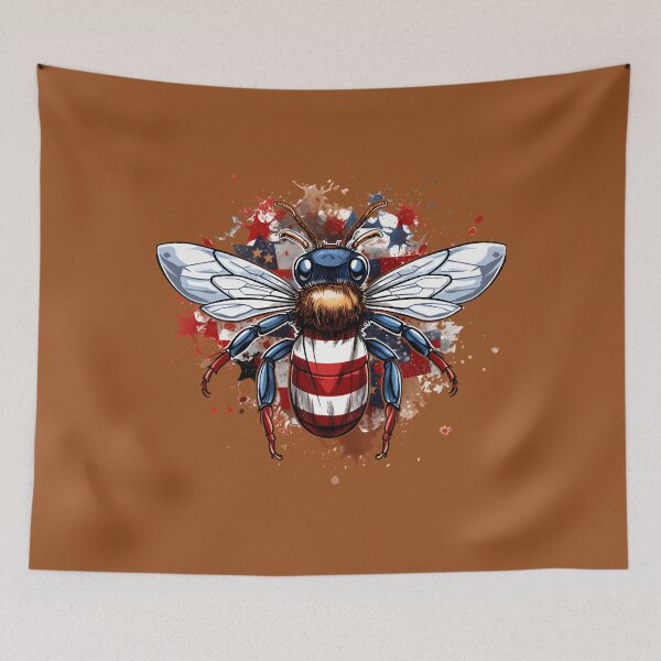 Item preview, American Flag Bee - Happy 4th of July 	 1	 designed and sold by rqwhpibt74.