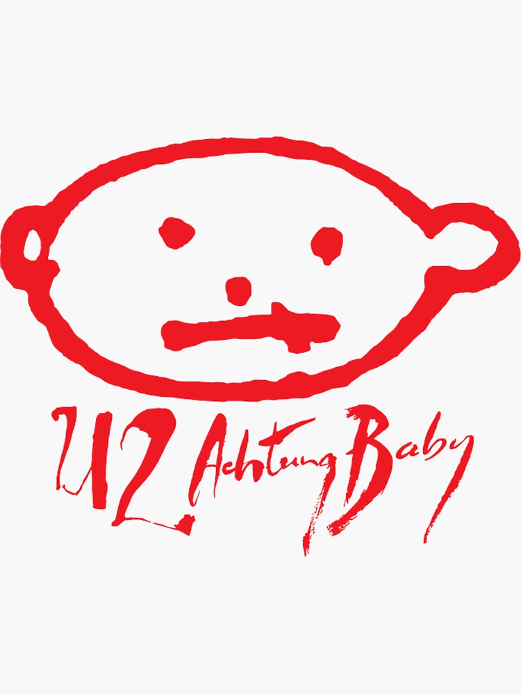 " Ú2 band ACHTUNG BABY LOGO " Sticker for Sale by PatrickKilb | Redbubble