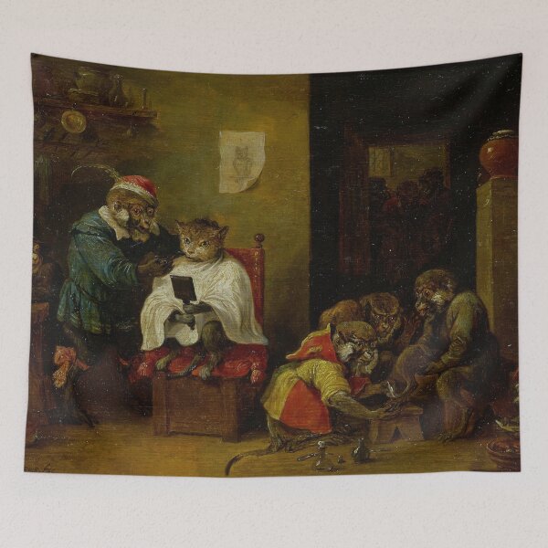 Item preview, Monkey Barber Shop - David Teniers the Younger   designed and sold by Onodera.