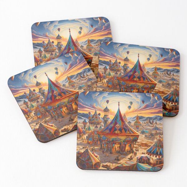 Item preview, Desert Kaleidoscope Carnival Wall Art designed and sold by MystiCanvas.