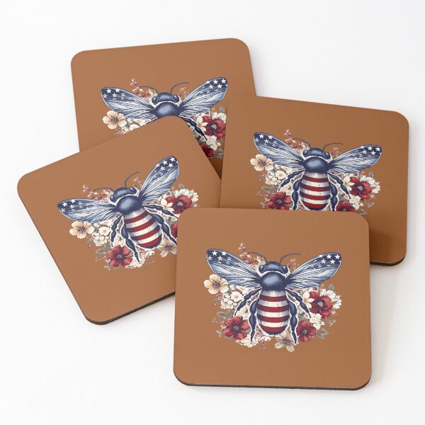 Item preview, American Flag Bee - Happy 4th of July 	 2	 designed and sold by rqwhpibt74.