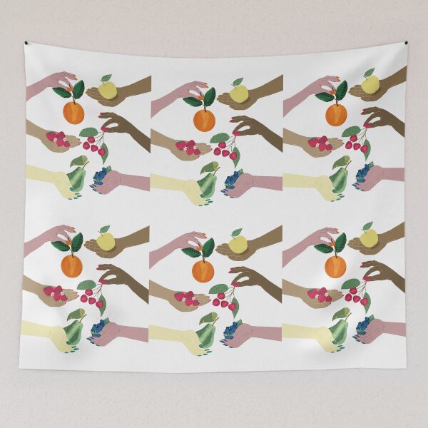 Item preview, Diverse hands holding fresh fruit designed and sold by Ingrid Poole.