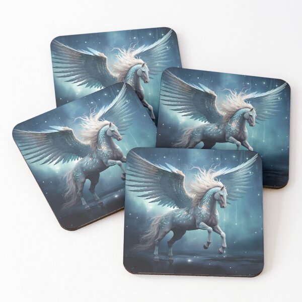 Item preview, Celestial Journey - Celestial Pegasus Art Print designed and sold by MystiCanvas.