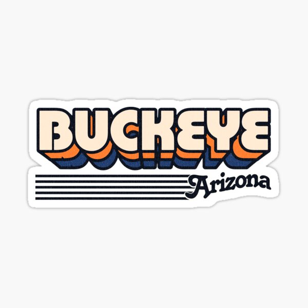 Vista previa del artículo con la obra «Buckeye, Arizona | Rayas retro», diseñado y vendido por retroready.