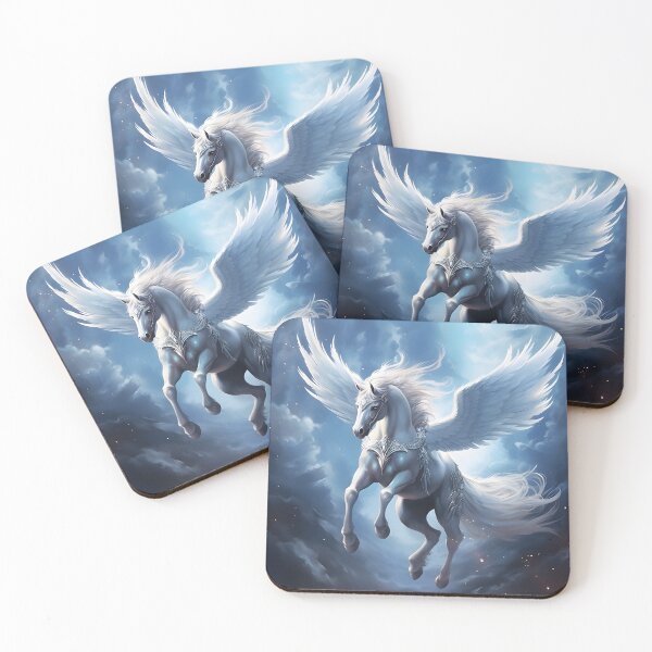 Item preview, Wings of Starlight - Celestial Pegasus Art Print designed and sold by MystiCanvas.