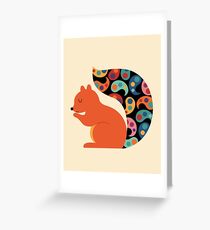 Paisley Squirrel Greeting Card