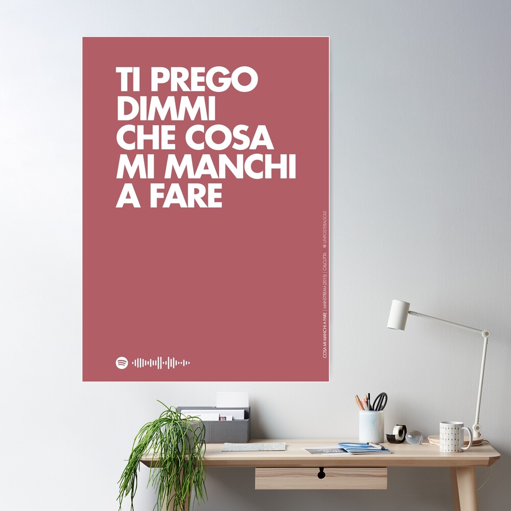 canzone calcutta che cosa mi manchi a fare | Poster