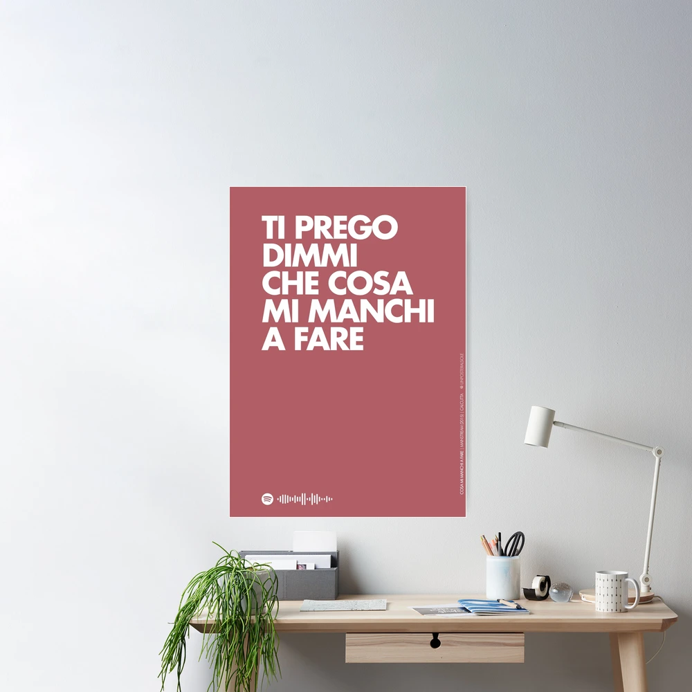 canzone calcutta che cosa mi manchi a fare Art Board Print for Sale by  unposteralsole