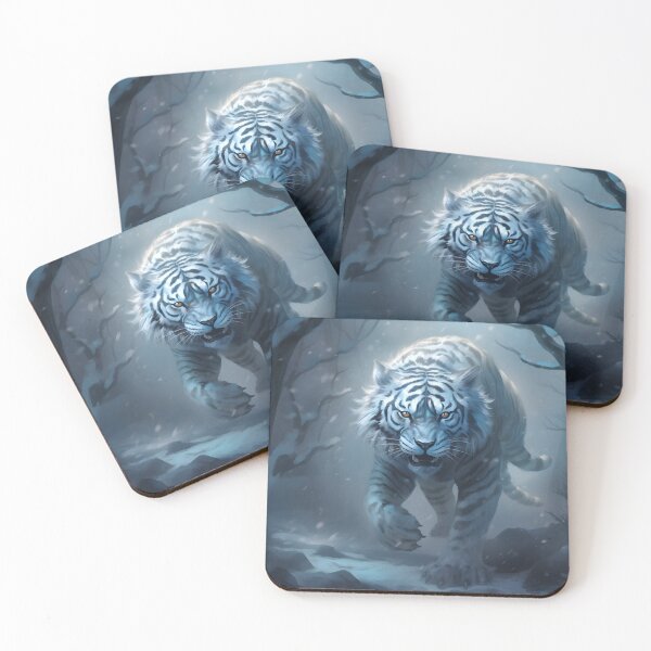 Item preview, Arctic Elegance - Frostbite Tiger  designed and sold by MystiCanvas.