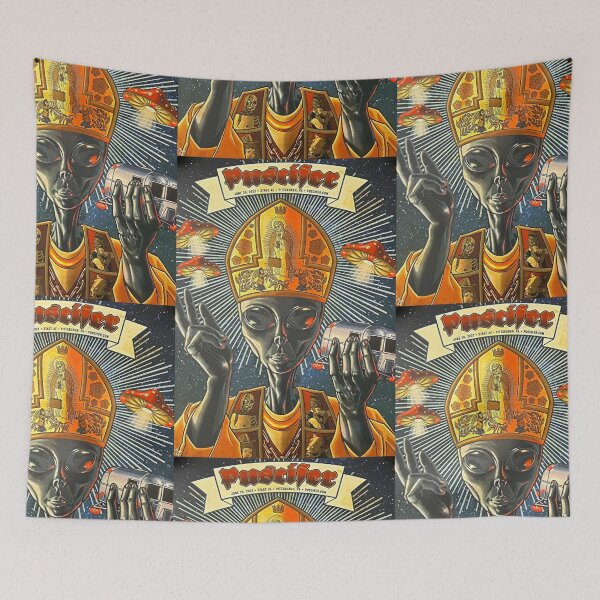 Item preview, Puscifer UFOs and alien pope designed and sold by StrangeFetish.