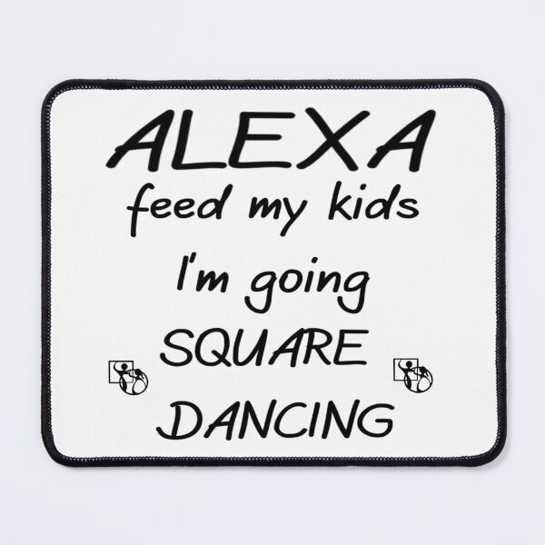 Item preview, Alexa SQD BLK designed and sold by Square Dancing Gifts & Merchandise.