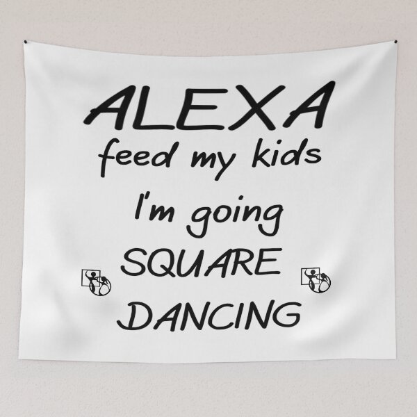 Item preview, Alexa SQD BLK designed and sold by Square Dancing Gifts & Merchandise.