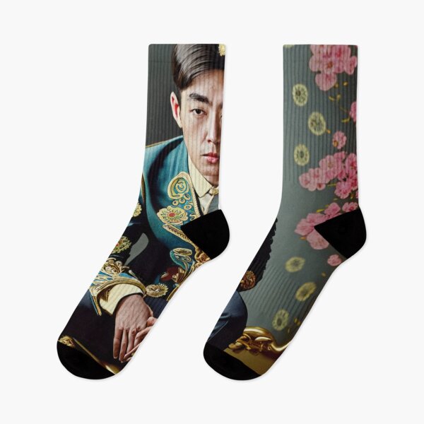 Item preview, Portrait of a seated man, floral decor designed and sold by jsebouvi.