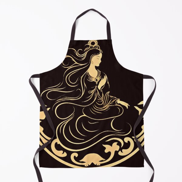 Item preview, Black & Gold Guanyin Crest designed and sold by couture-rapture.