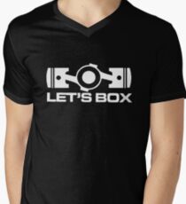 Lets Box - Subaru Boxer engine (Black) Men's V-Neck T-Shirt