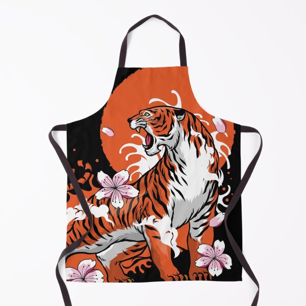 Artikelvorschau, Japanisches Tiger-Tattoo-Design im Vintage-Look entworfen und verkauft von bazziergraphik.