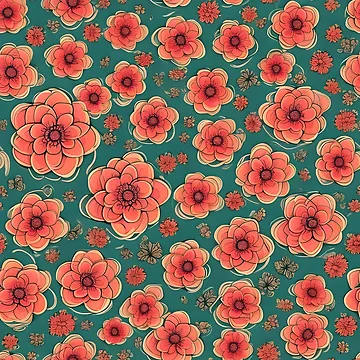 Artwork thumbnail, Spring flowers pattern by Mikevirtualshop
