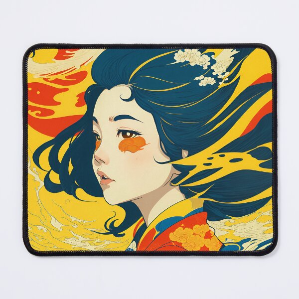 Item preview, Harmony of Cultures: Girl with Hokusai's Wave designed and sold by LeonAndrewRazon.