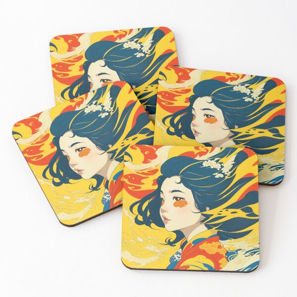 Item preview, Harmony of Cultures: Girl with Hokusai's Wave designed and sold by LeonAndrewRazon.